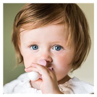 Ergonomický příbor pro děti Baby Ono bílozelený