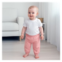 Dětská bavlněná souprava tričko a mušelínové kalhoty New Baby Kindergarten růžová