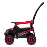 Dětské elektrické odrážedlo Baby Mix Ruggy s vodící tyčí červené
