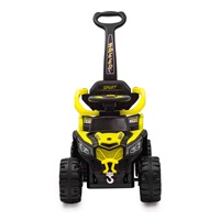 Dětské elektrické odrážedlo Baby Mix Ruggy s vodící tyčí žluté