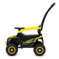 Dětské elektrické odrážedlo Baby Mix Ruggy s vodící tyčí žluté