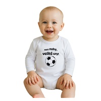 Dětské body s potiskem New Baby Malé nohy, velké sny!
