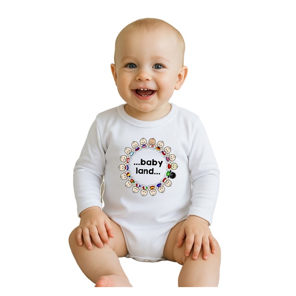 Dětské body s potiskem New Baby ...baby land...