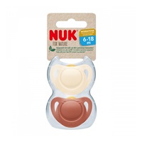 Latexový dudlík NUK For Nature 6-18 m 2 ks box červená