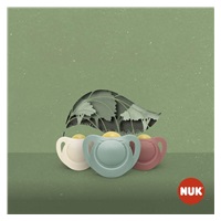 Latexový dudlík NUK For Nature 6-18 m 2 ks box červená