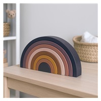 Dřevěná duha Brown Montessori Baby Mix