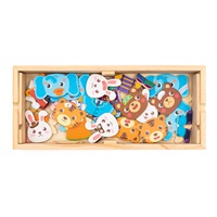 Vkládačka puzzle v krabičce zvířátka Montessori Baby Mix
