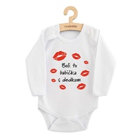 Dětské body s potiskem New Baby Boli tu babička s dedkom