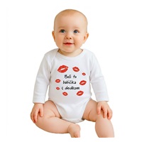 Dětské body s potiskem New Baby Boli tu babička s dedkom