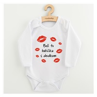 Dětské body s potiskem New Baby Boli tu babička s dedkom