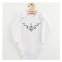 Dětské body s potiskem New Baby Lidový vzor květiny