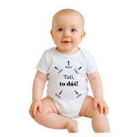 Dětské body s potiskem New Baby Tati, to dáš! - krátký rukáv