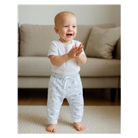 Dětské bavlněné kalhoty Jogger New Baby For Babies ocean