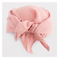Dětský letní mušelínový šátek s kšiltem New Baby pink