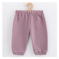 Kojenecká mušelínová souprava tričko a kalhoty New Baby lavender