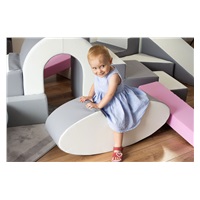 Pěnové houpadlo pro děti - Rocking Bean white pink
