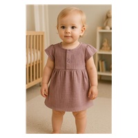Kojenecké mušelínové šaty New Baby lavender