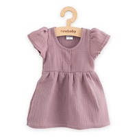 Kojenecké mušelínové šaty New Baby lavender