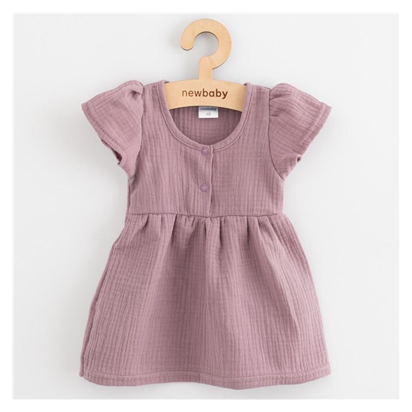 Kojenecké mušelínové šaty New Baby lavender