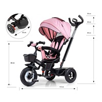 Dětská tříkolka Milly Mally Movi black-pink