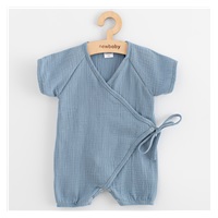 Kojenecký letní mušelínový overal New Baby blue