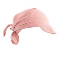 Dětský letní mušelínový šátek s kšiltem New Baby pink