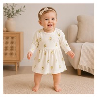 Kojenecké šaty z organické bavlny s dlouhým rukávem New Baby Olivy