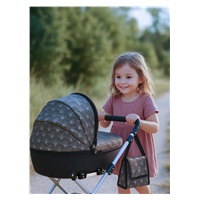 Luxusní dětský kočárek pro panenky New Baby COMFORT zlato černý