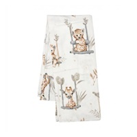 Flanelová plena s potiskem New Baby ZOO beige