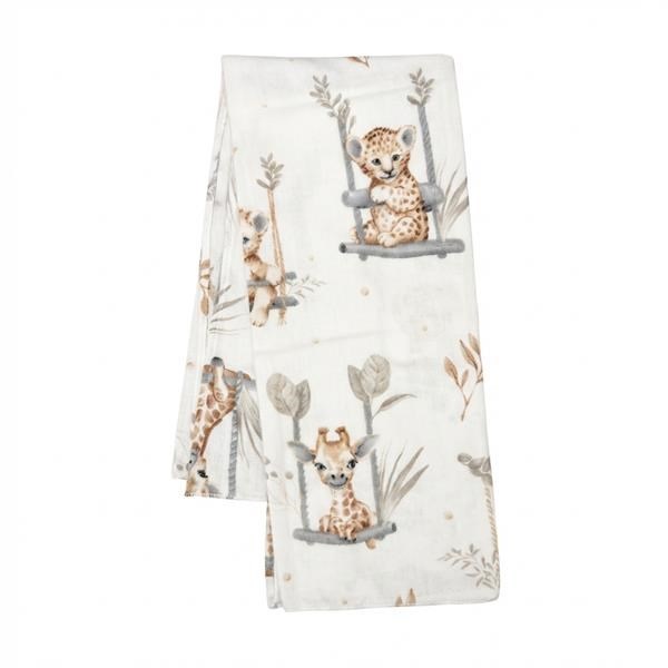 Flanelová plena s potiskem New Baby ZOO beige