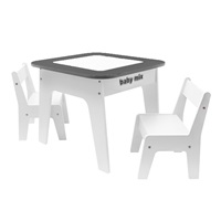 Dětský stůl a židle Baby Mix Leaf Grey