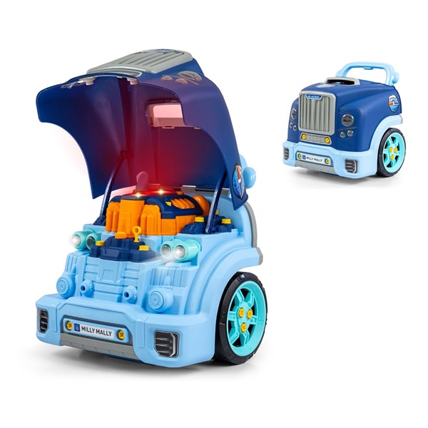 Realistický model přední části auta s otevírací kapotou Milly Mally N-GINE blue
