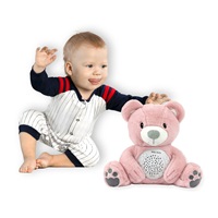 Plyšový usínáček medvídek s projektorem Milly Mally Bear pink