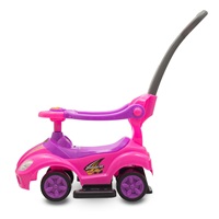Dětské odrážedlo s vodící tyčí 3v1 Baby Mix Mega Car růžové (poškozený obal)
