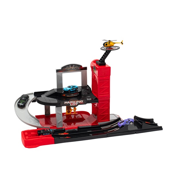 Garáž pro děti s helikoptérou Baby Mix (poškozený obal)