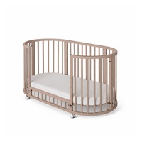 Dětská rostoucí postýlka 3v1 oválná + matrace New Baby kašmírová