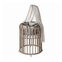 Dětská rostoucí postýlka 3v1 oválná + matrace New Baby kašmírová