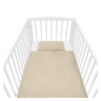 Bavlněný set do postýlky s výplní New Baby 90x120cm beige
