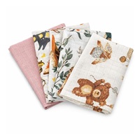 Bavlněné pleny s potiskem NEW BABY 60x80 cm STANDARD  GIRL 5 ks