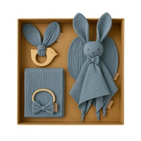 Mušelínová dárková sada pro děti New Baby šedá