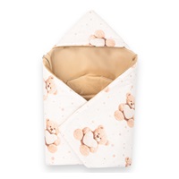 Zateplená zavinovačka do autosedačky New Baby Love Teddy Bear beige