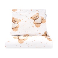 Oboustranný Set z Velvet do kočárku New Baby Love Teddy Bear beige