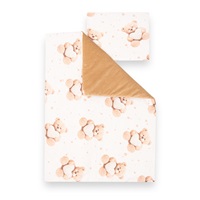 Oboustranný Set z Velvet do kočárku New Baby Love Teddy Bear beige