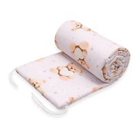 Mantinel do postýlky New Baby Love Teddy Bear pink