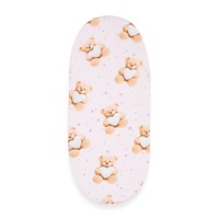 Bavlněné prostěradlo do kočárku New Baby Love Teddy Bear 35x75cm pink