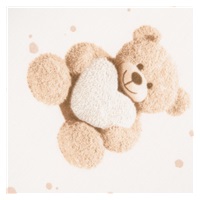 Bavlněné prostěradlo do kočárku New Baby Love Teddy Bear 35x75cm beige