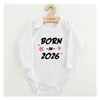 Dětské body s potiskem New Baby BORN IN 2026 pink