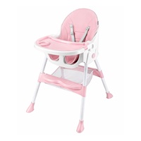 Jídelní židlička Baby Mix Nora dusty pink