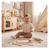 Dřevěná kuchyňská sada pro malé šéfkuchaře Baby Mix