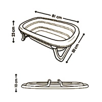 Skládací vanička Tega Baby pink